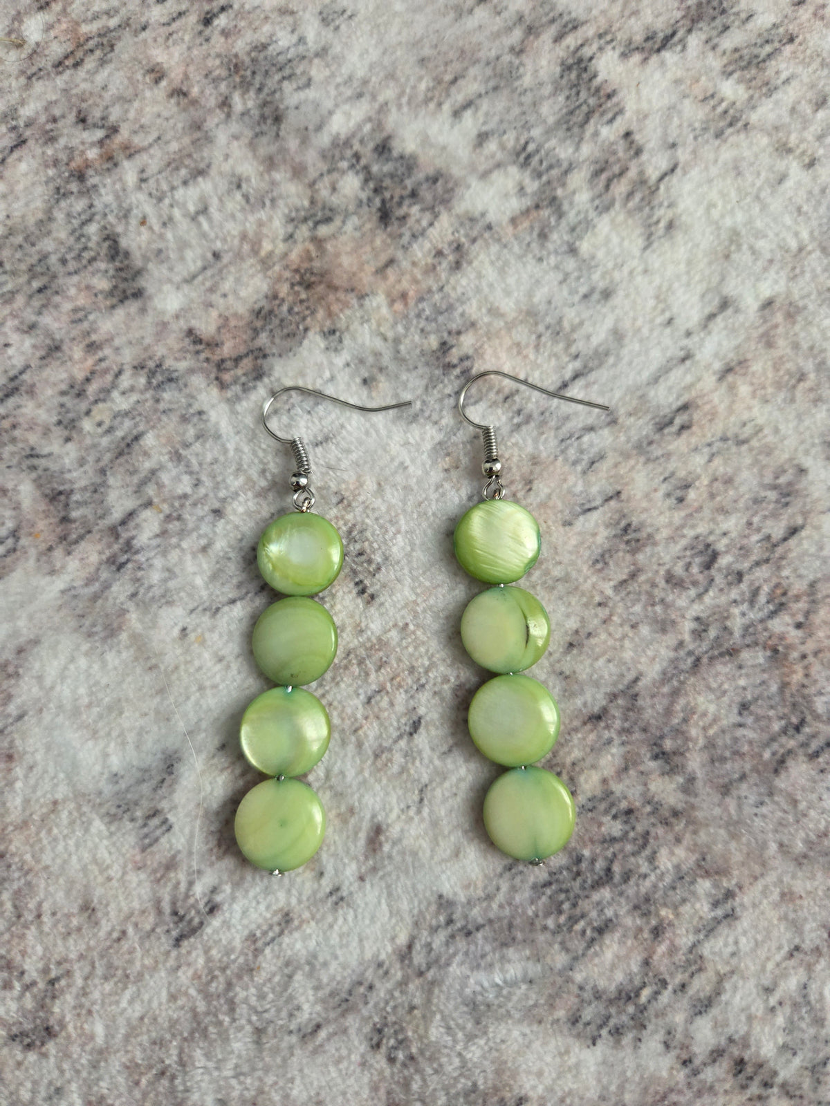 Circular beaded earrings