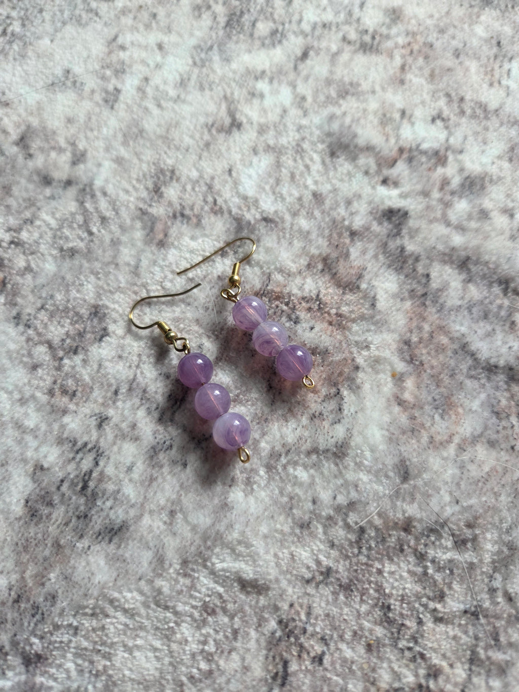 Spherical beaded earrings