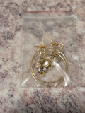 Golden butterfly earrings