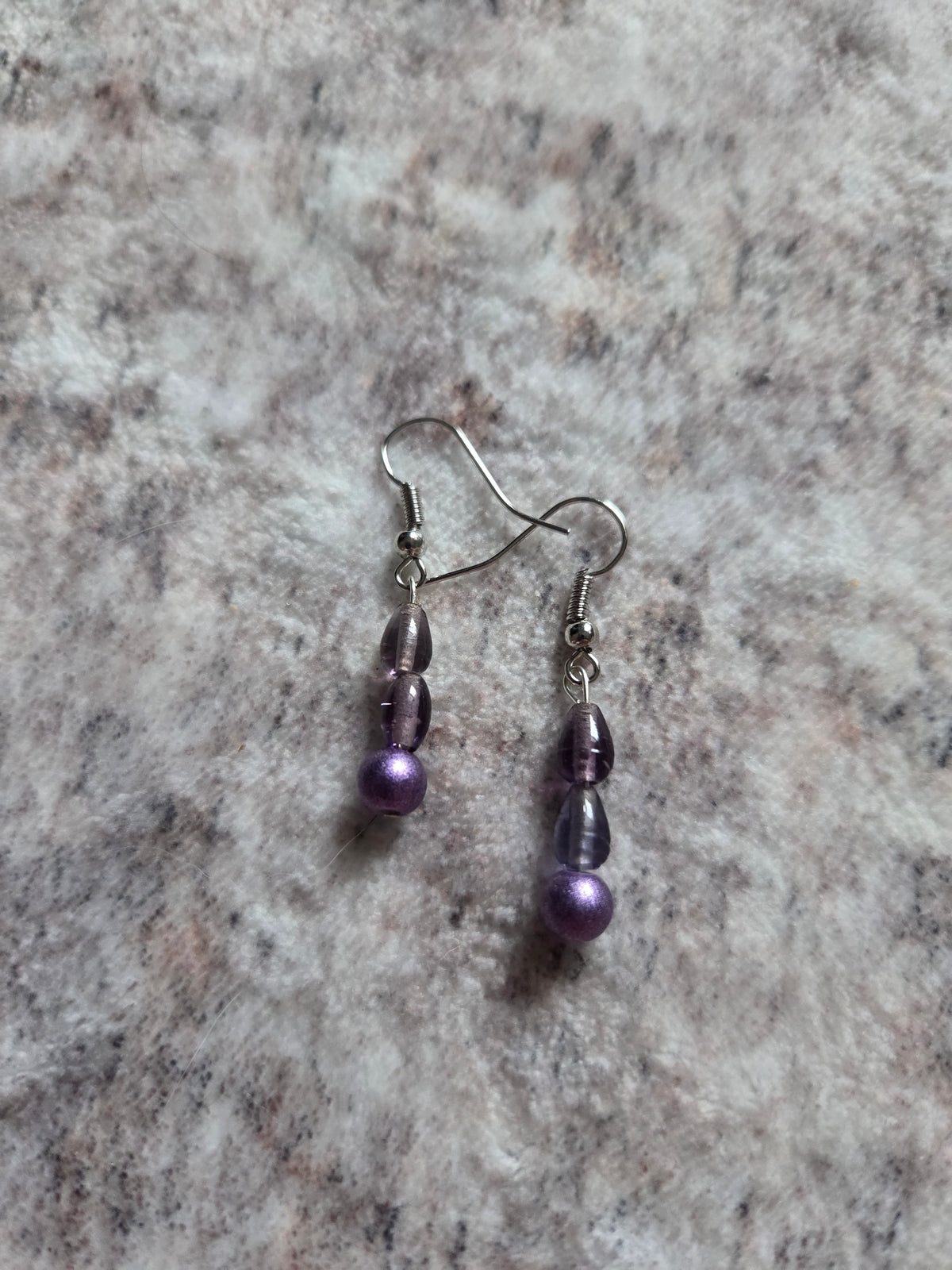 Oval beaded earrings