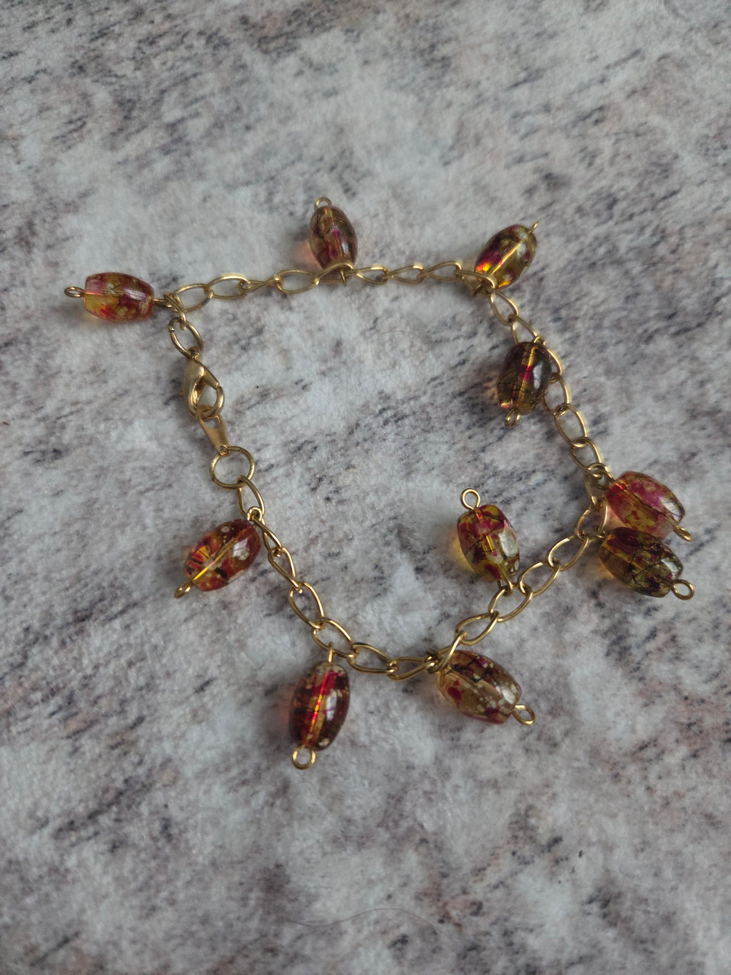 Gold beaded bracelet
