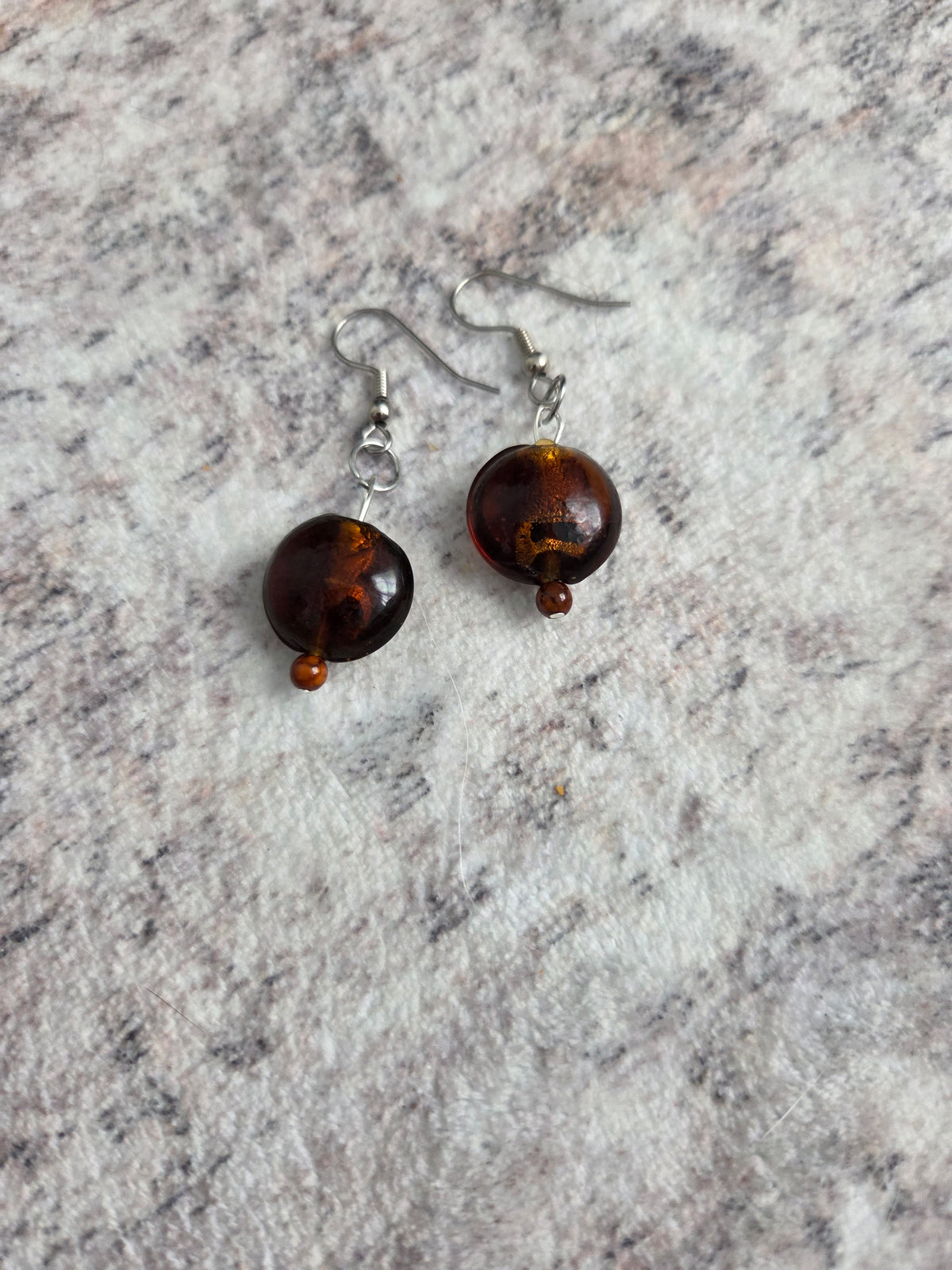 Circular beaded earrings