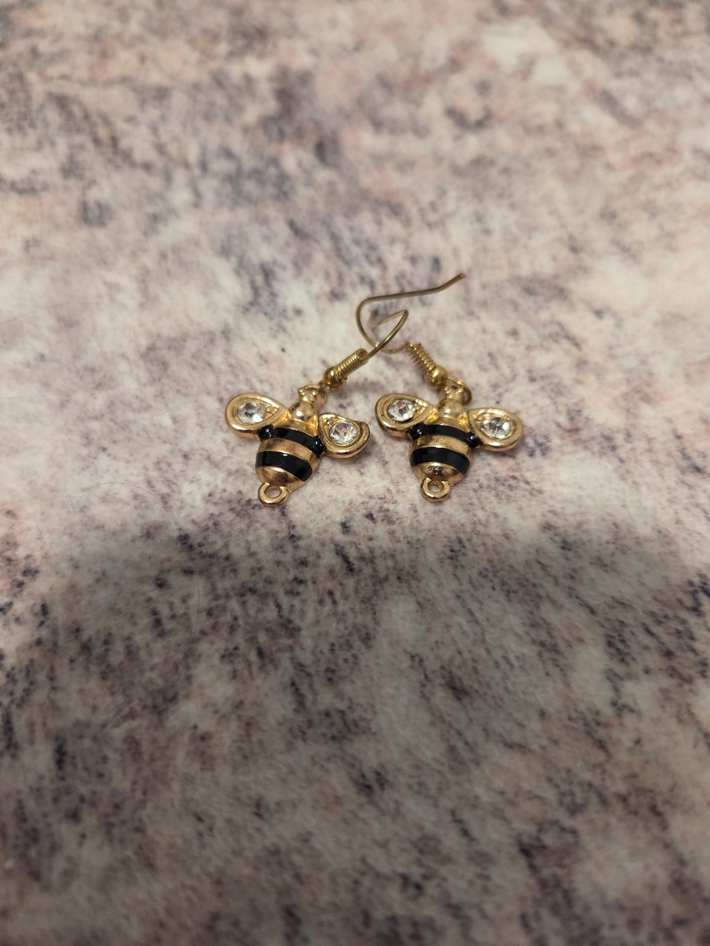 Golden bee earrings