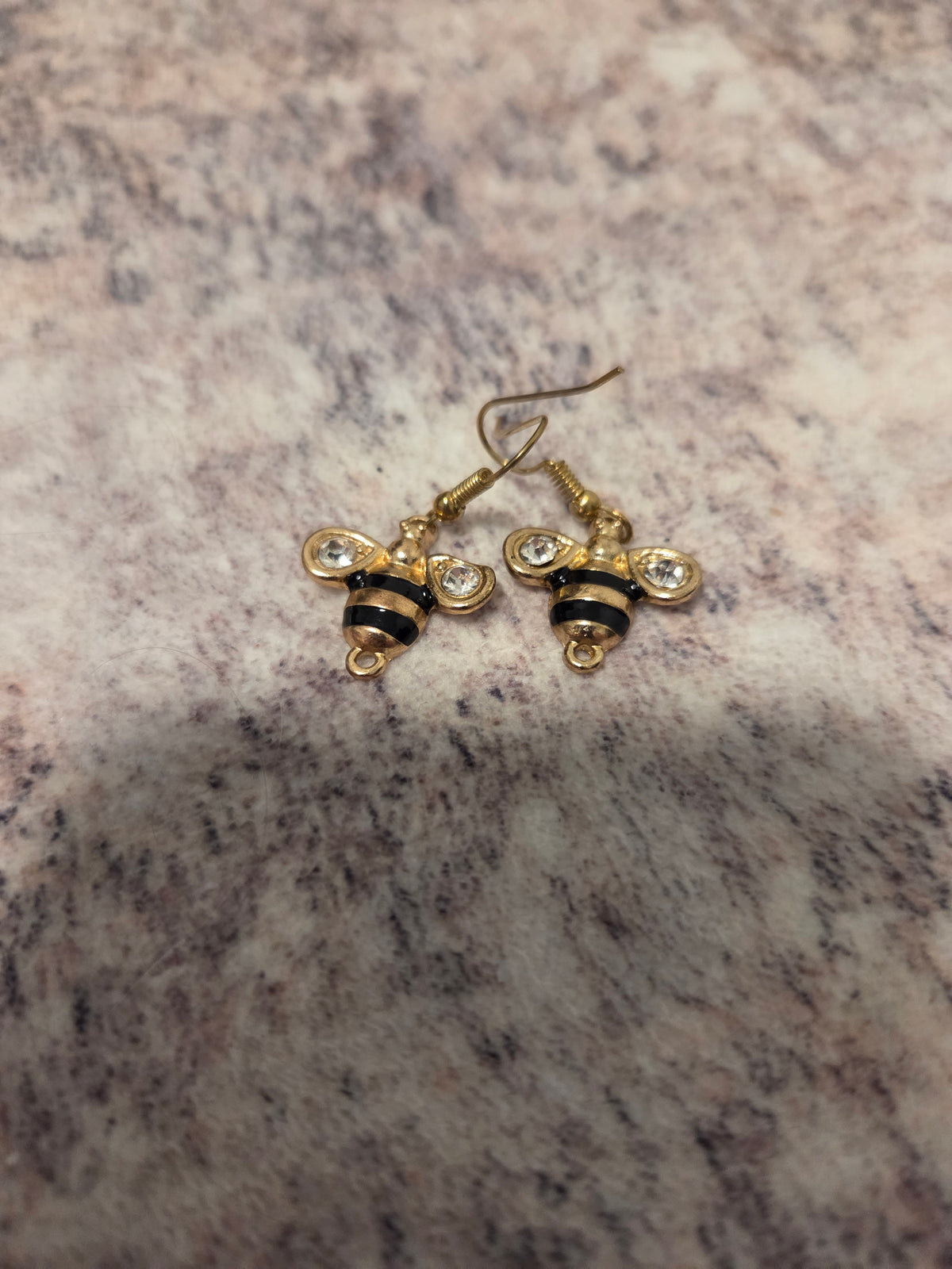 Golden bee earrings