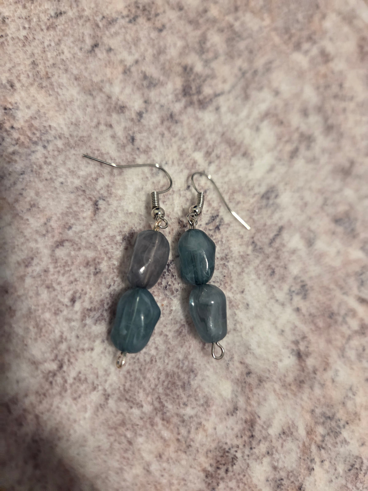 Funky shaped beaded earrings
