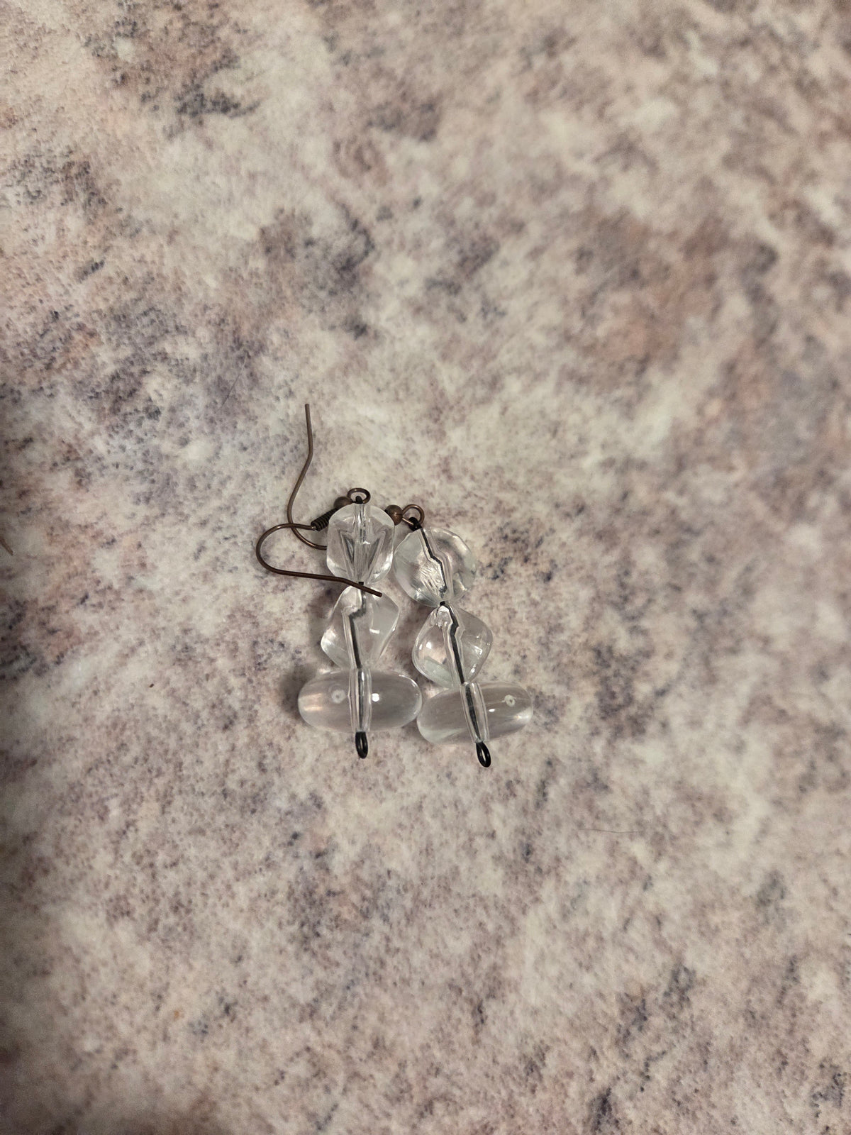 Funky shaped beaded earrings