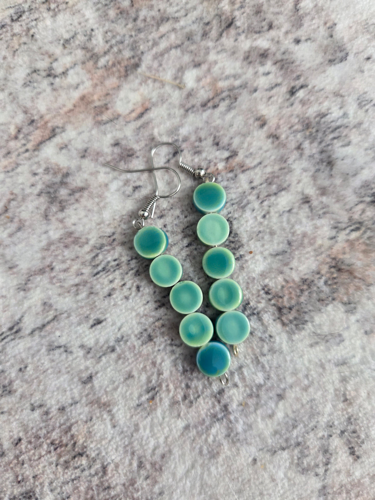 Circular beaded earrings