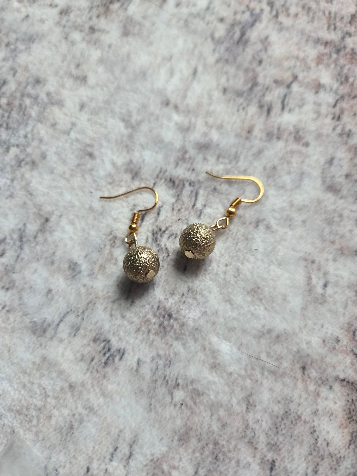 Wood bead earrings