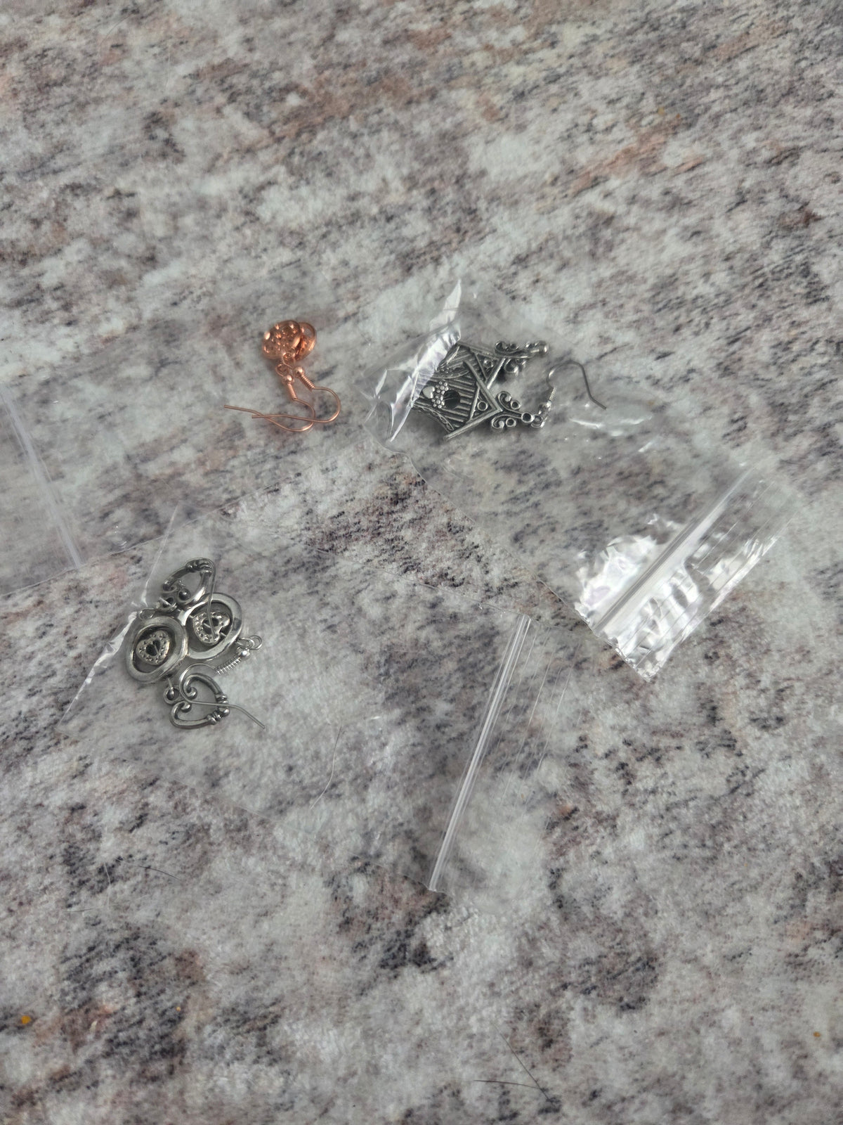 Charm style earrings