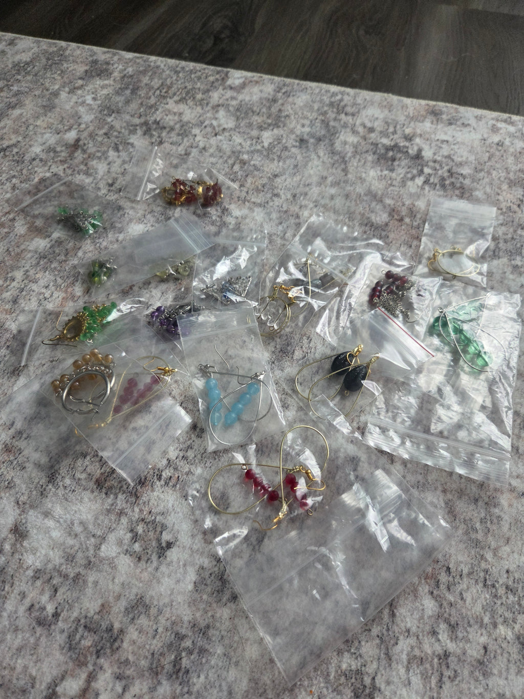 Classic stylized glass bead earrings