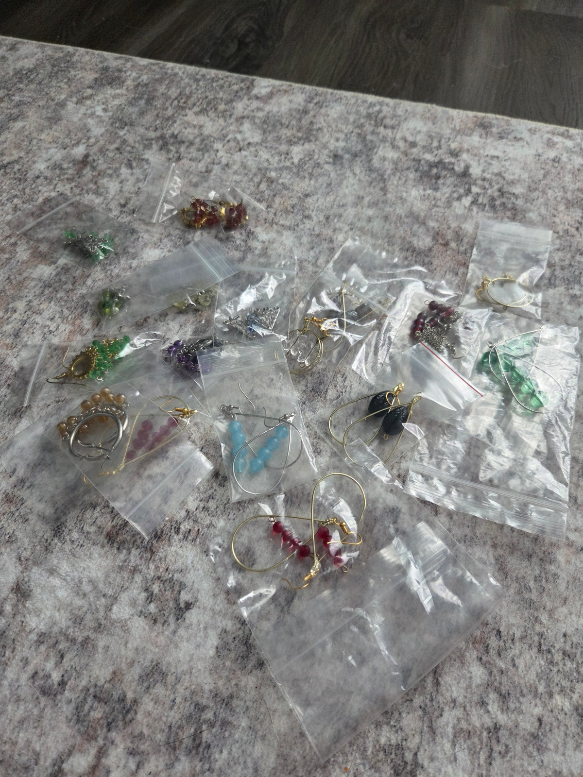Classic stylized glass bead earrings