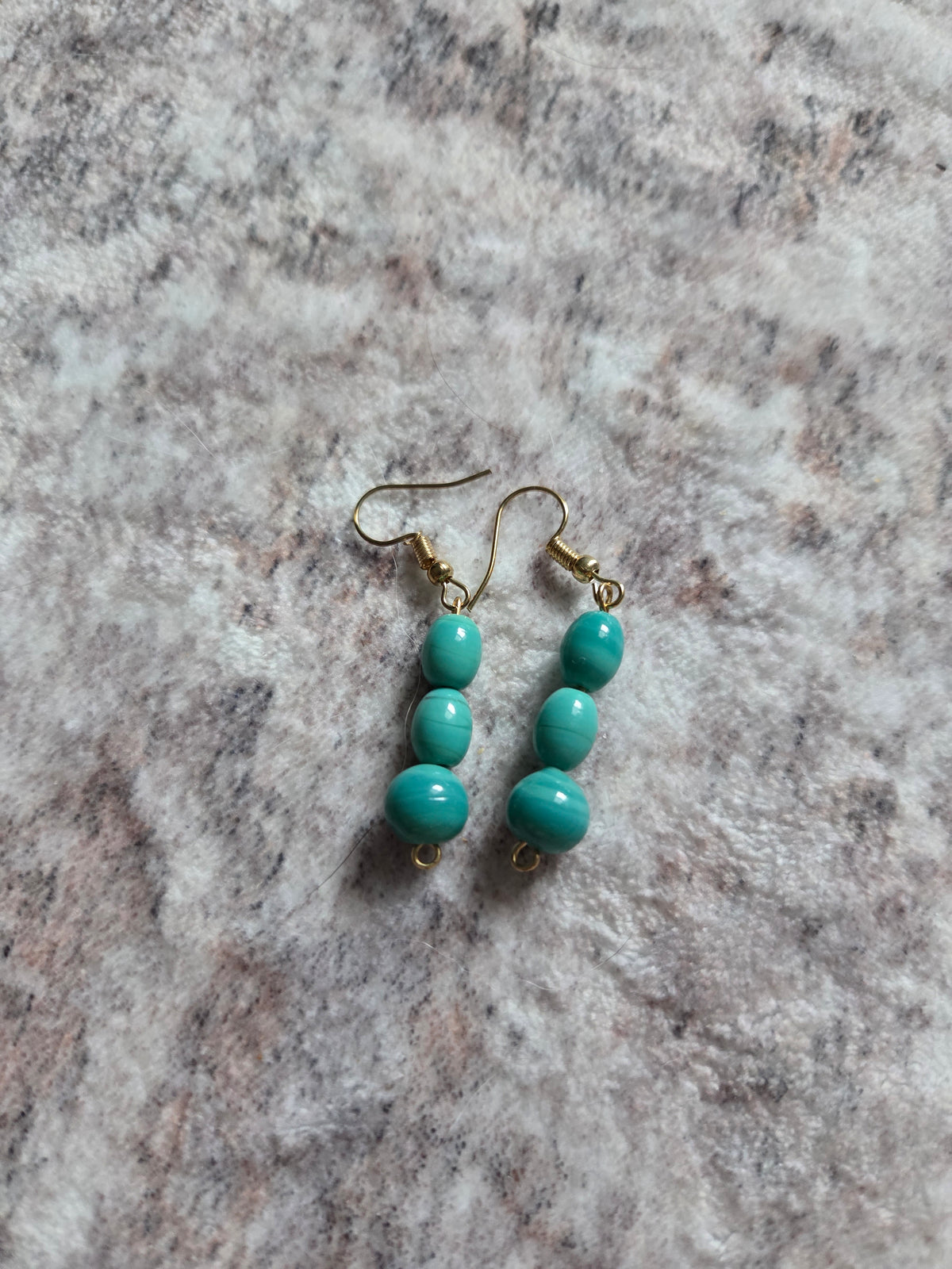 Oval beaded earrings