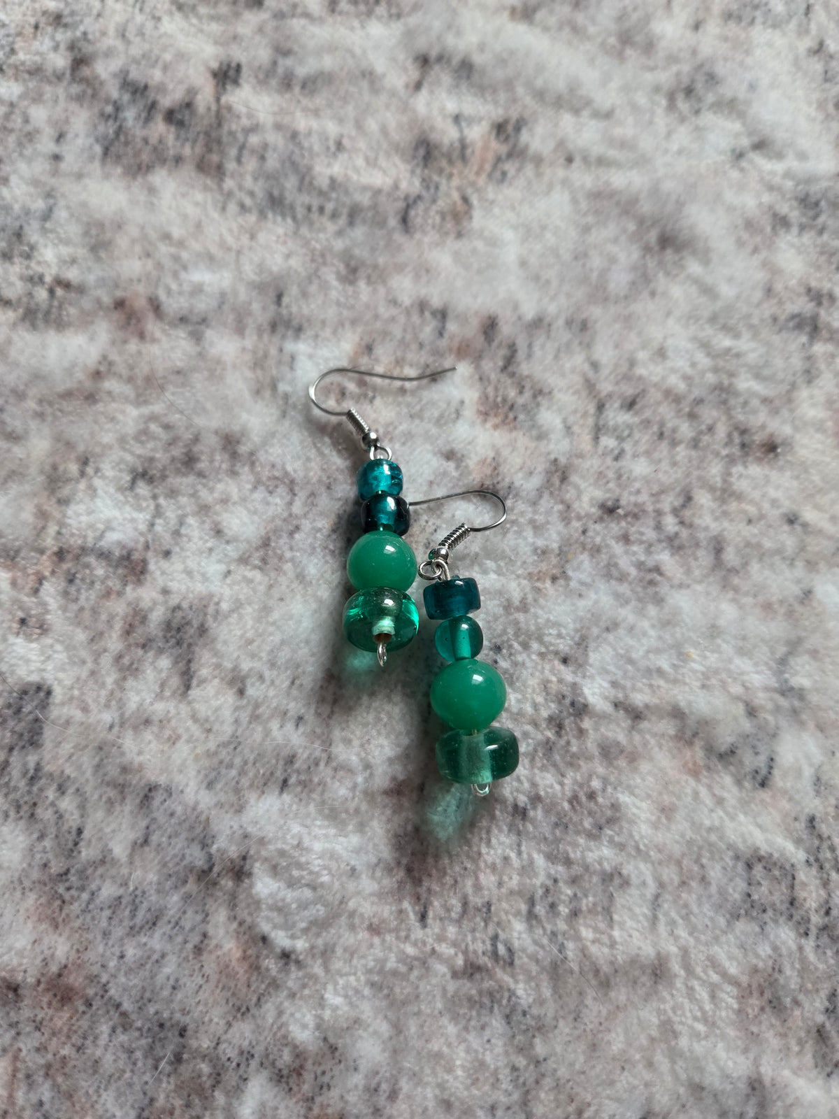 Oval beaded earrings