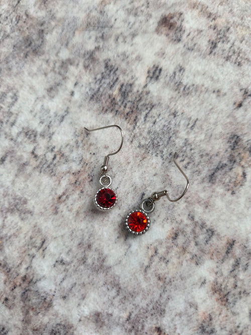 Birthstone inspired rhinestone earrings