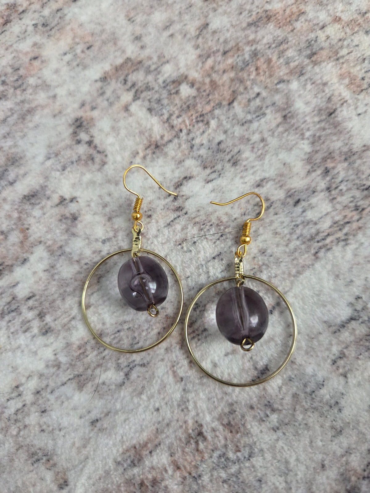 Classic stylized glass bead earrings