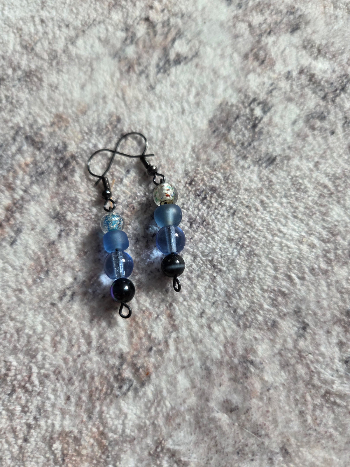 Spherical beaded earrings