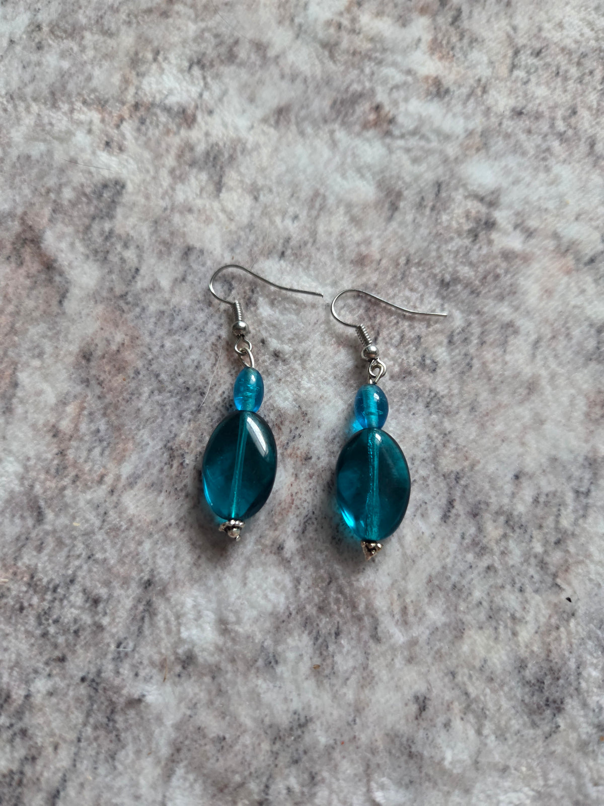 Oval beaded earrings