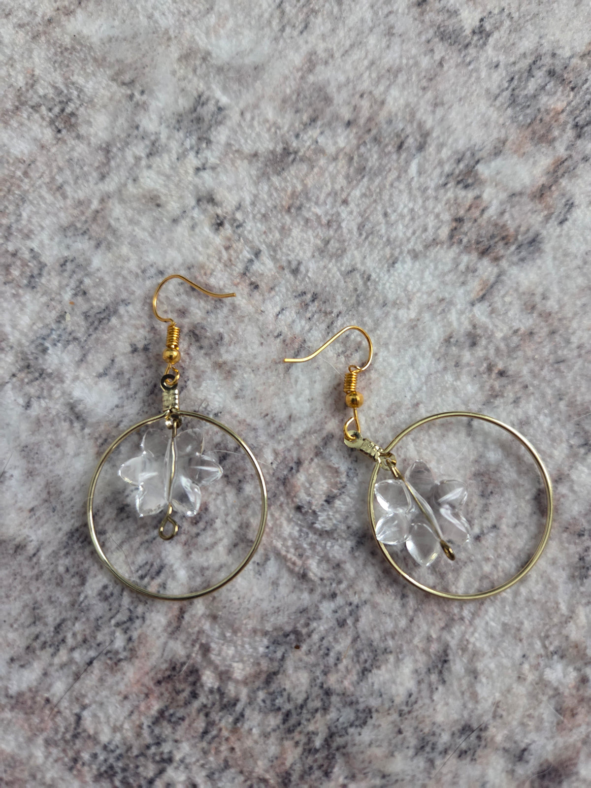 Classic stylized glass bead earrings