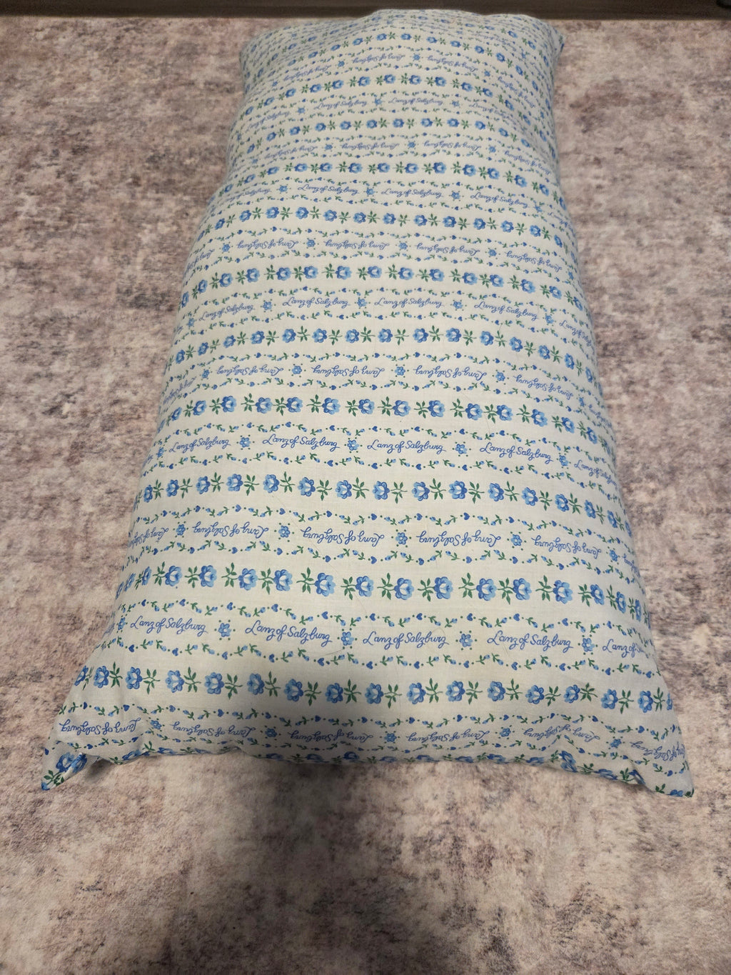 White floral lounge pillow