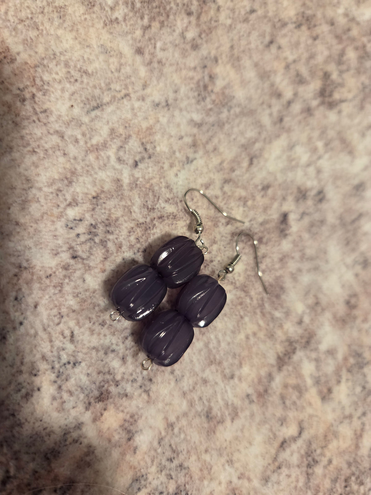 Funky shaped beaded earrings