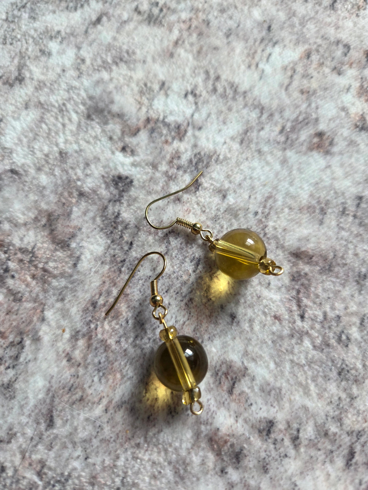 Spherical beaded earrings