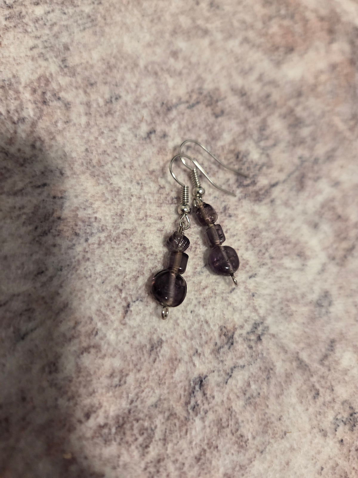 Rectangular beaded earrings