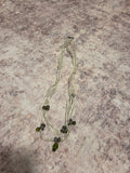 Green ribbon necklace