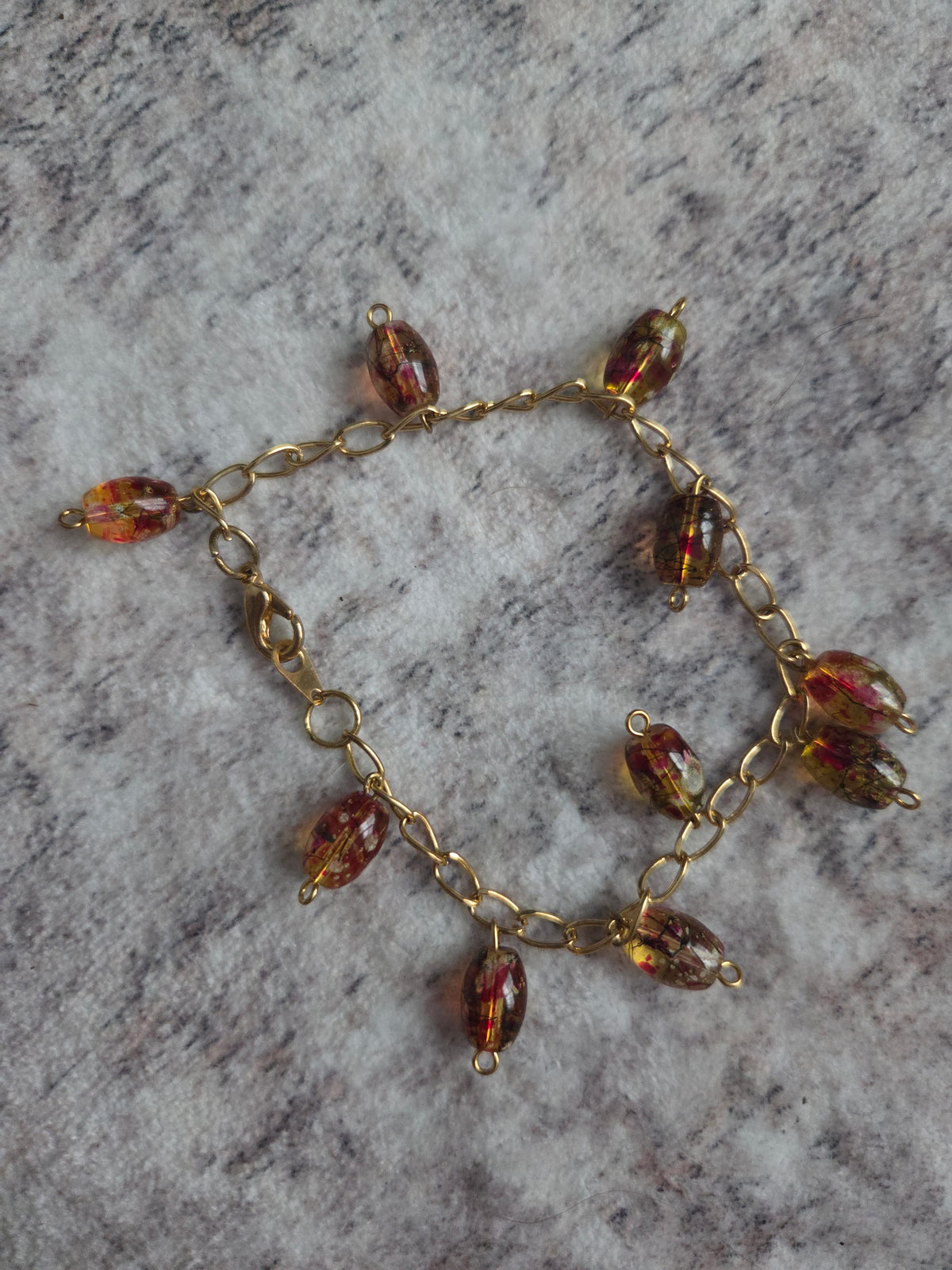Gold beaded bracelet