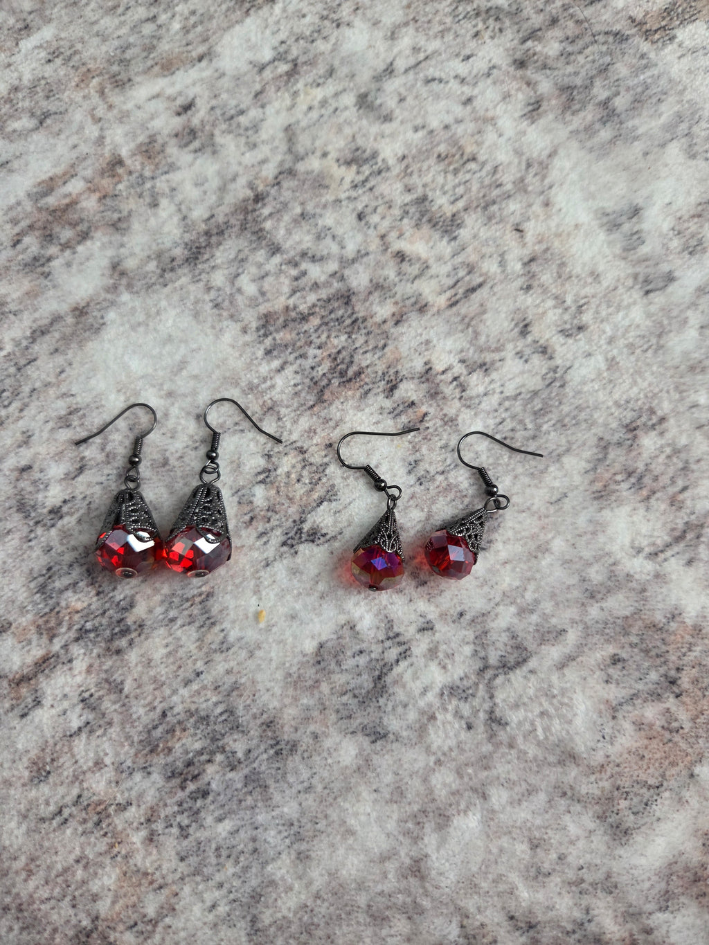 Teardrop style earrings
