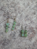 Speckled glass bead earrings