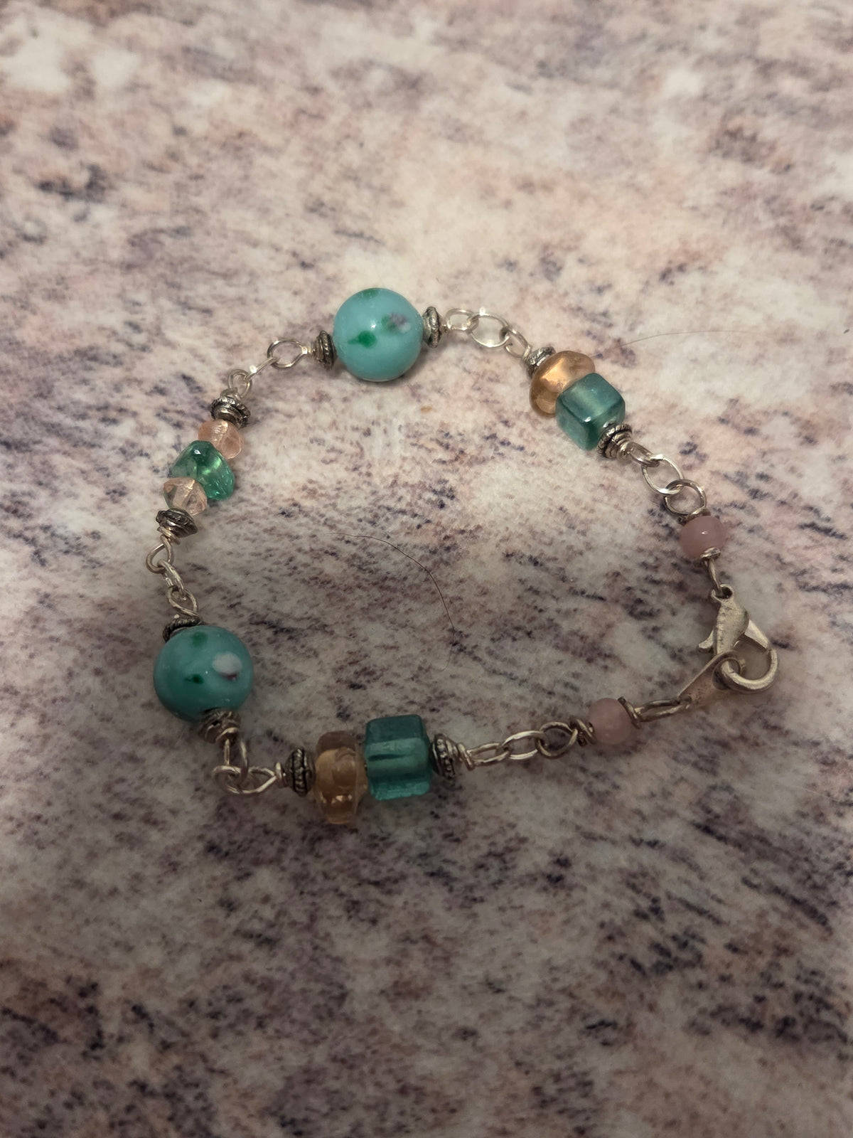 Green beaded bracelet