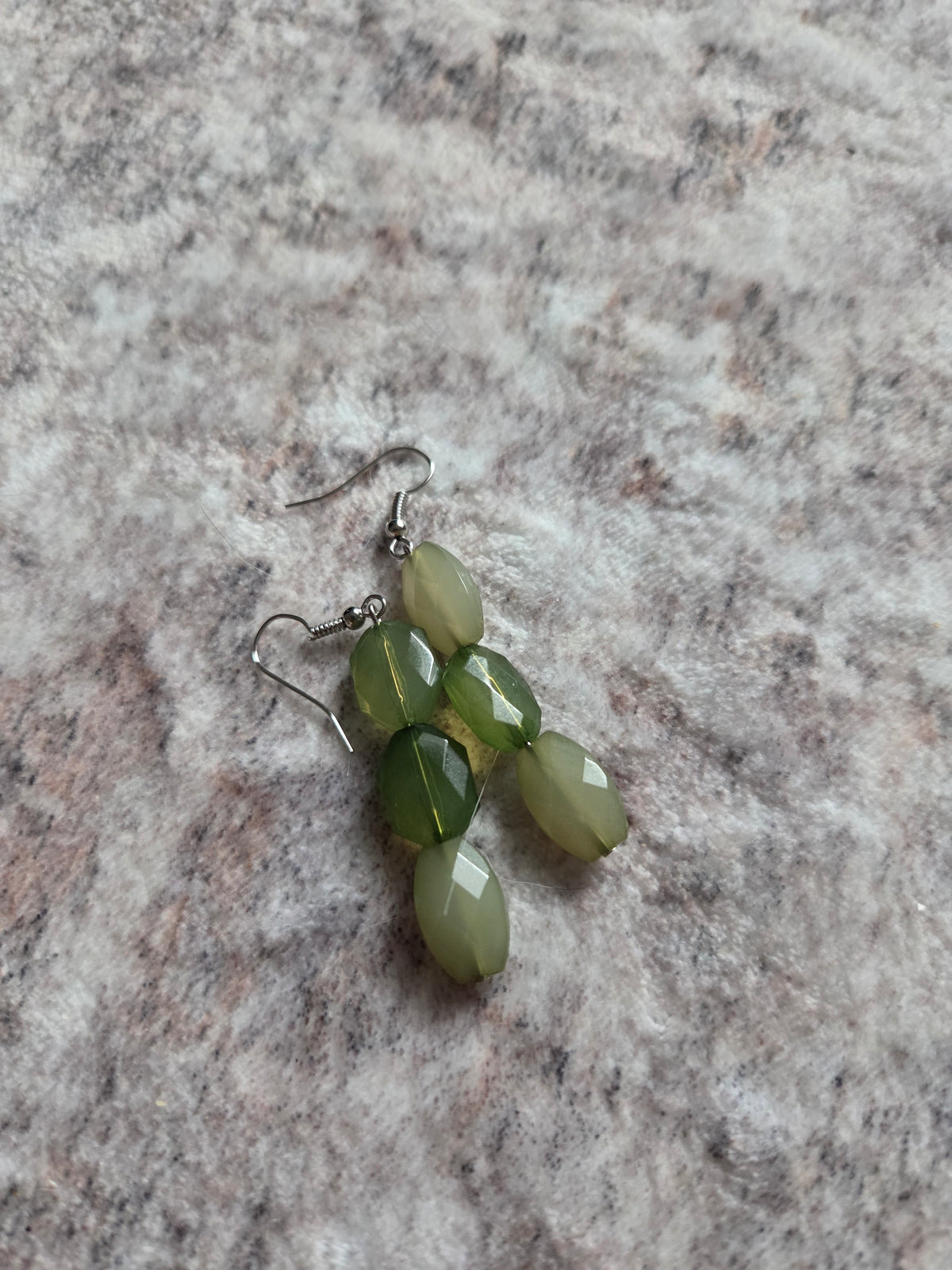 Oval beaded earrings