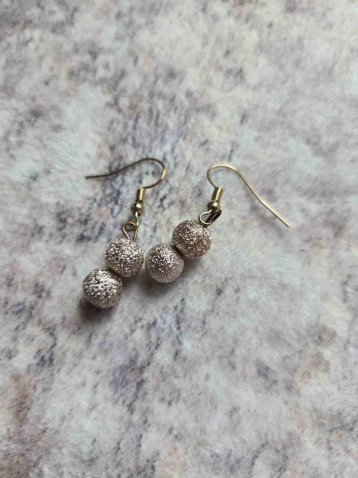 Wood bead earrings