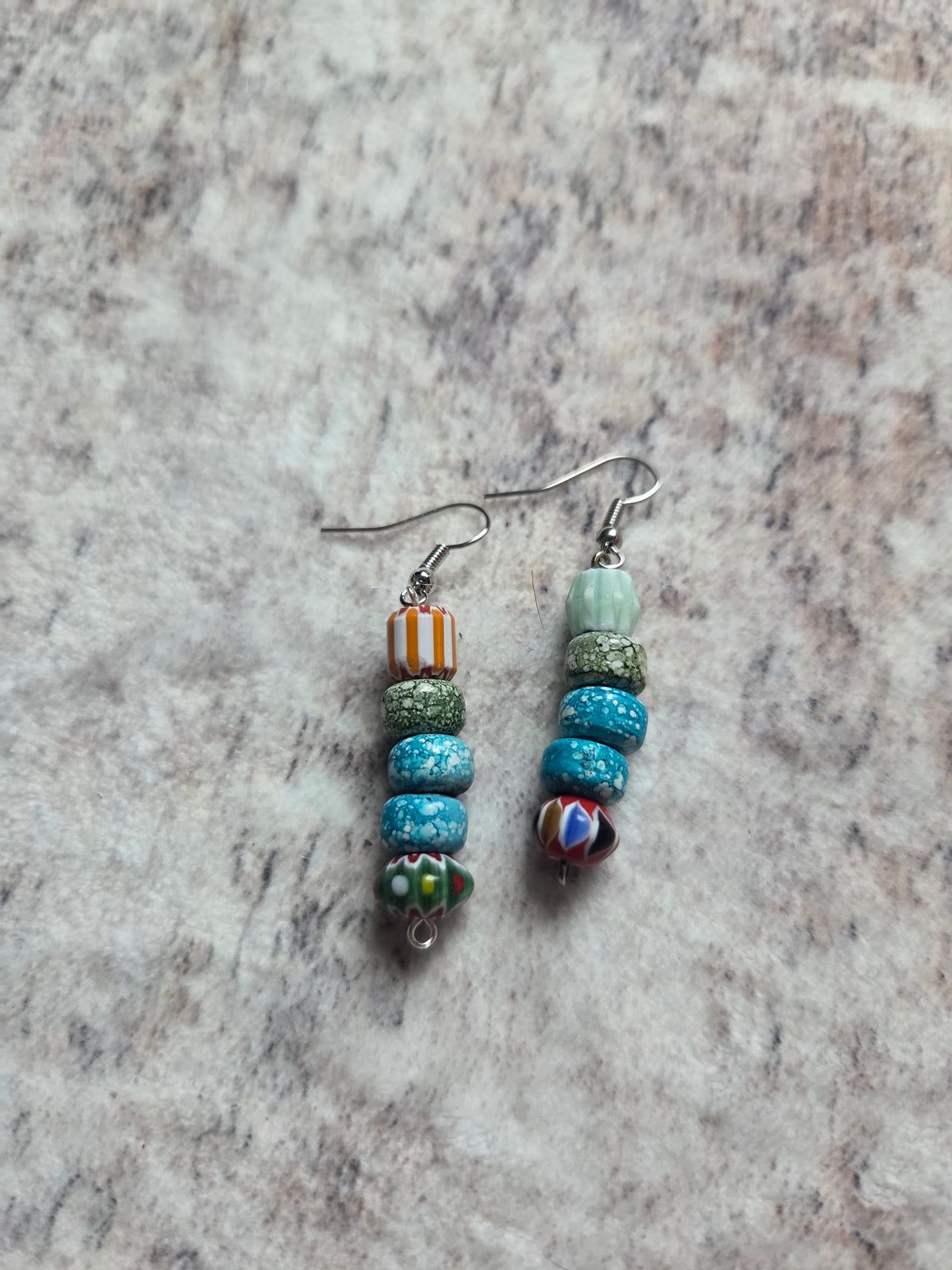 Wood bead earrings