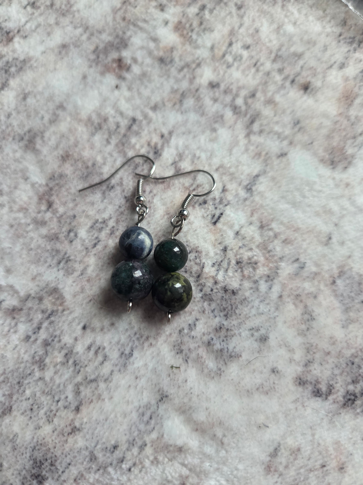 Wood bead earrings