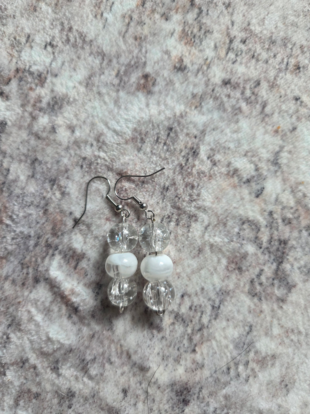 Spherical beaded earrings