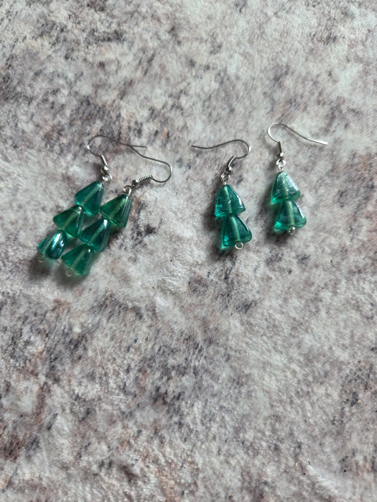 Triangle beaded earrings