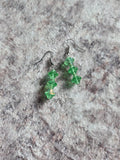 Diamond shaped beaded earrings