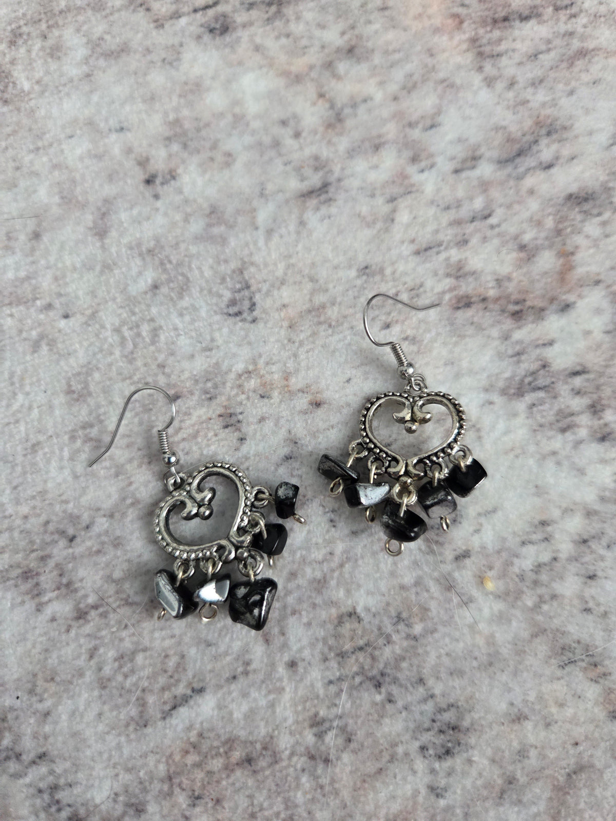 Classic stylized glass bead earrings