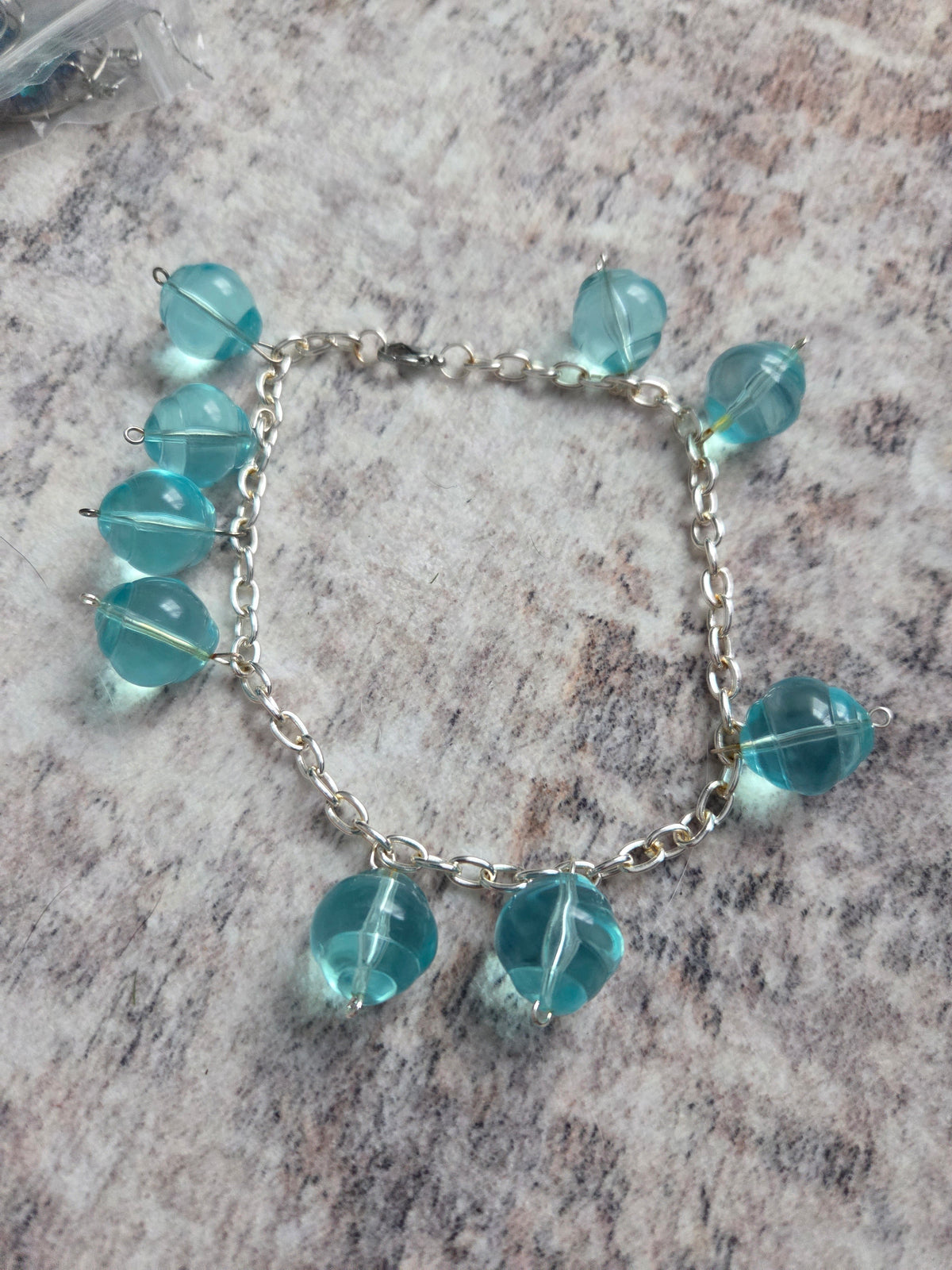 Silver chain anklet