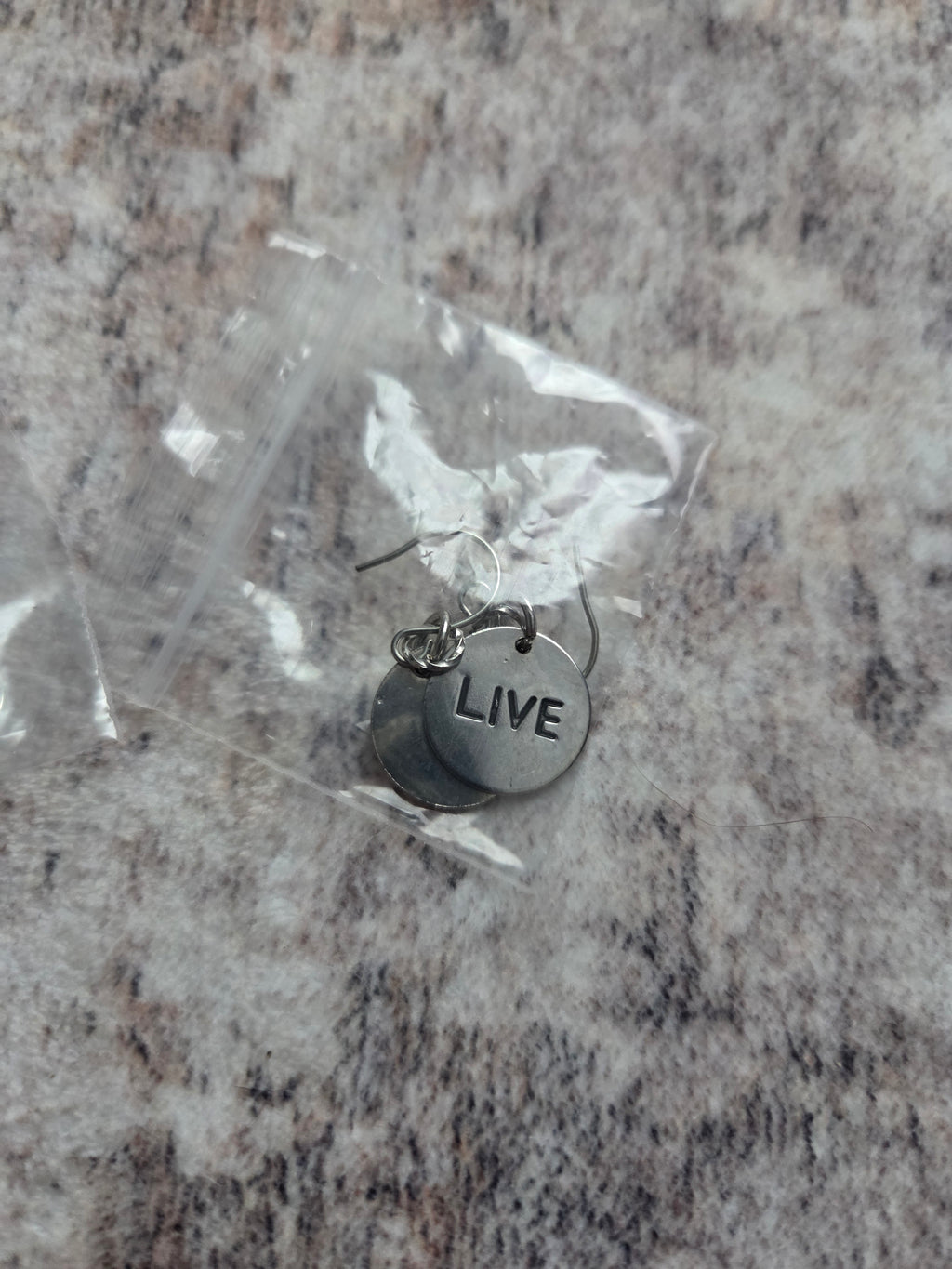 'LIVE' earrings