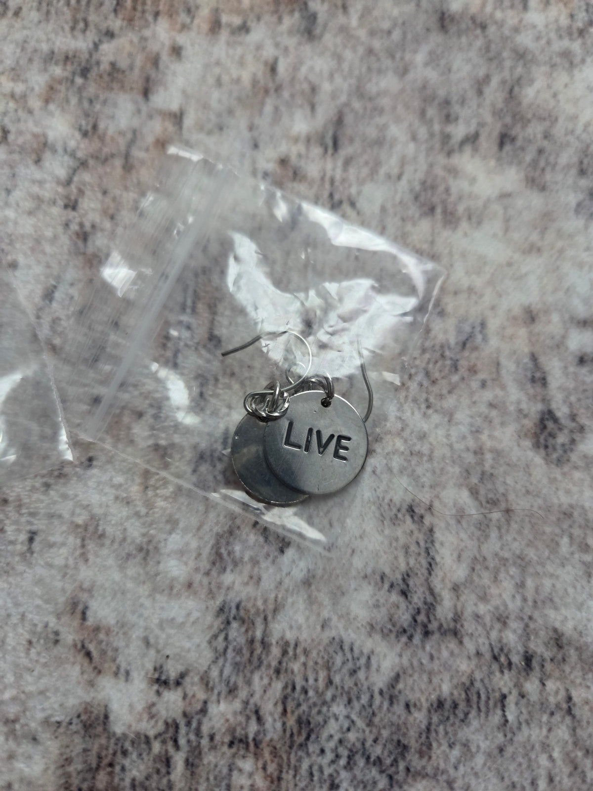 'LIVE' earrings
