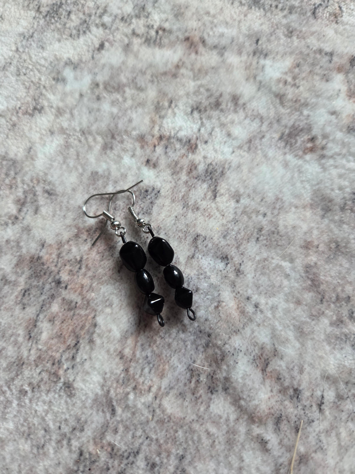 Oval beaded earrings