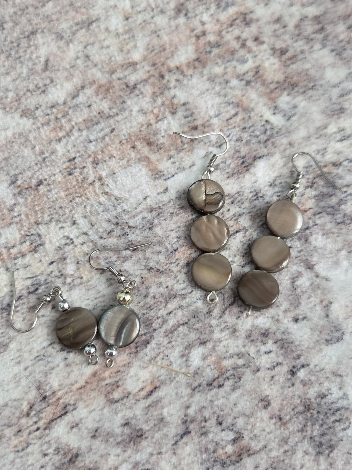 Circular beaded earrings