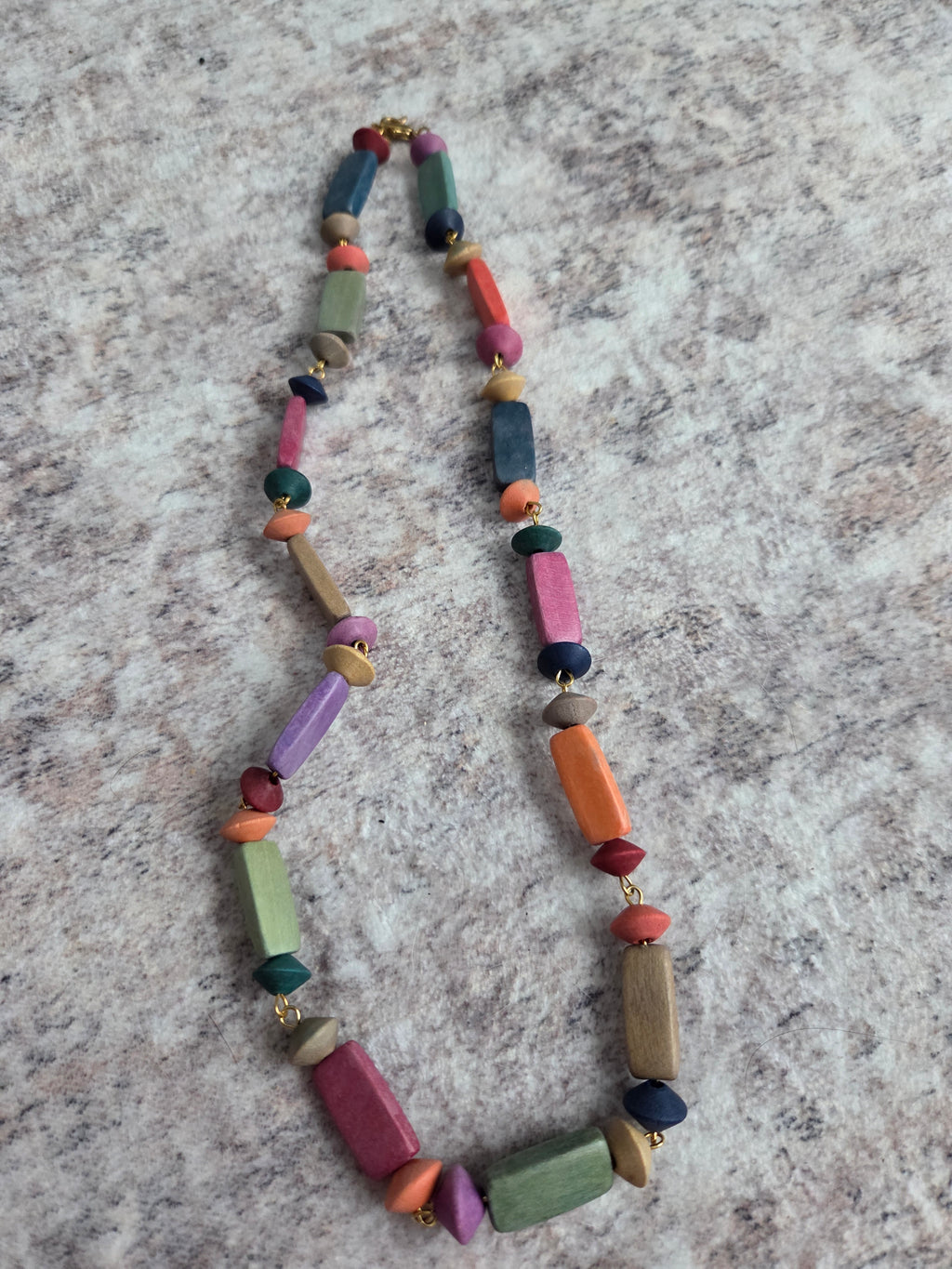 Wood bead necklace