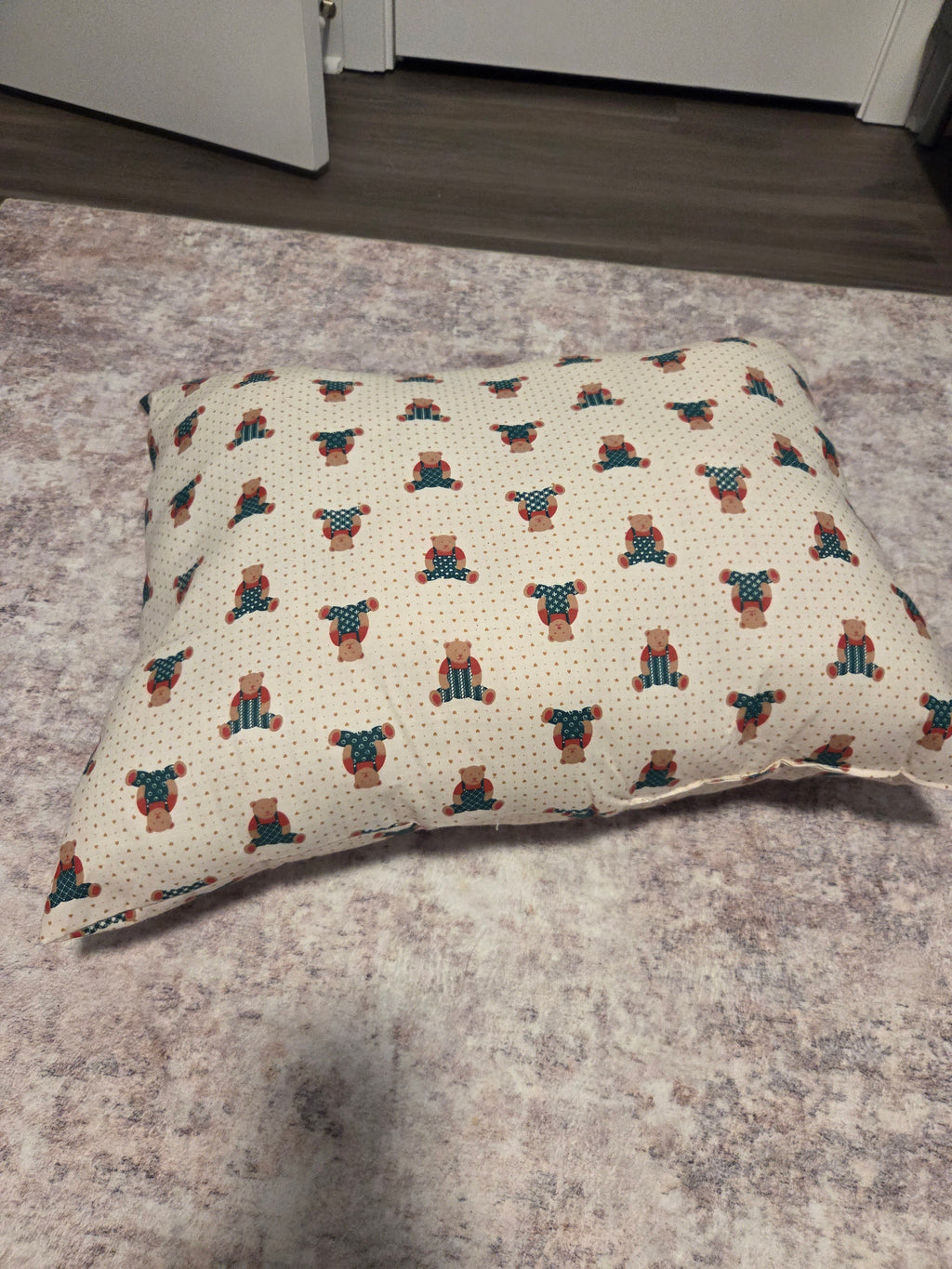 Holiday bear throw pillow
