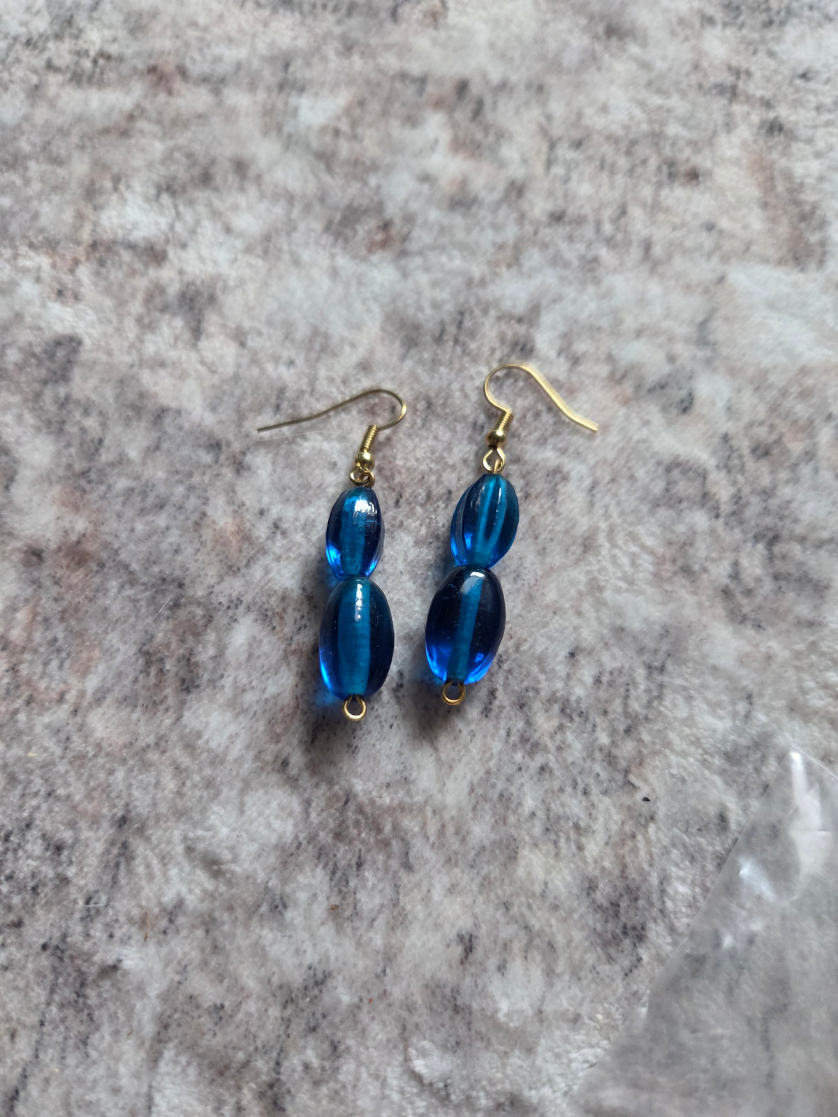 Oval beaded earrings