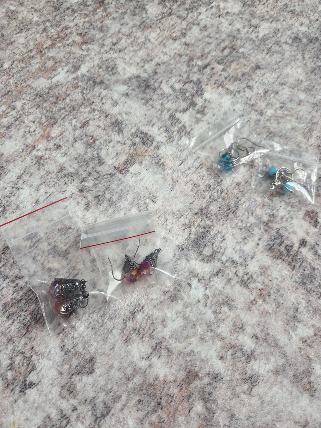 Teardrop style earrings