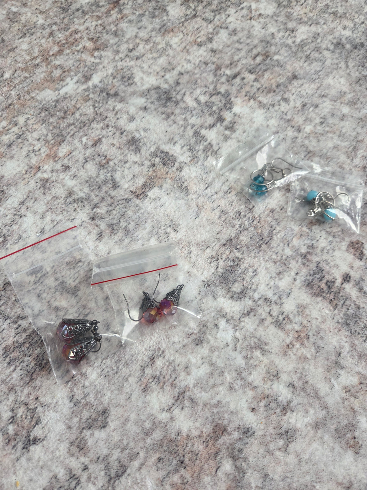 Teardrop style earrings