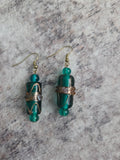 Funky designed glass bead earrings